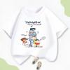 2026 Summer Comic Form Crayon Shinchan Image 100 Cotton Printed Oversize Casual Tshirt Adult Children Parentchild Top y2k