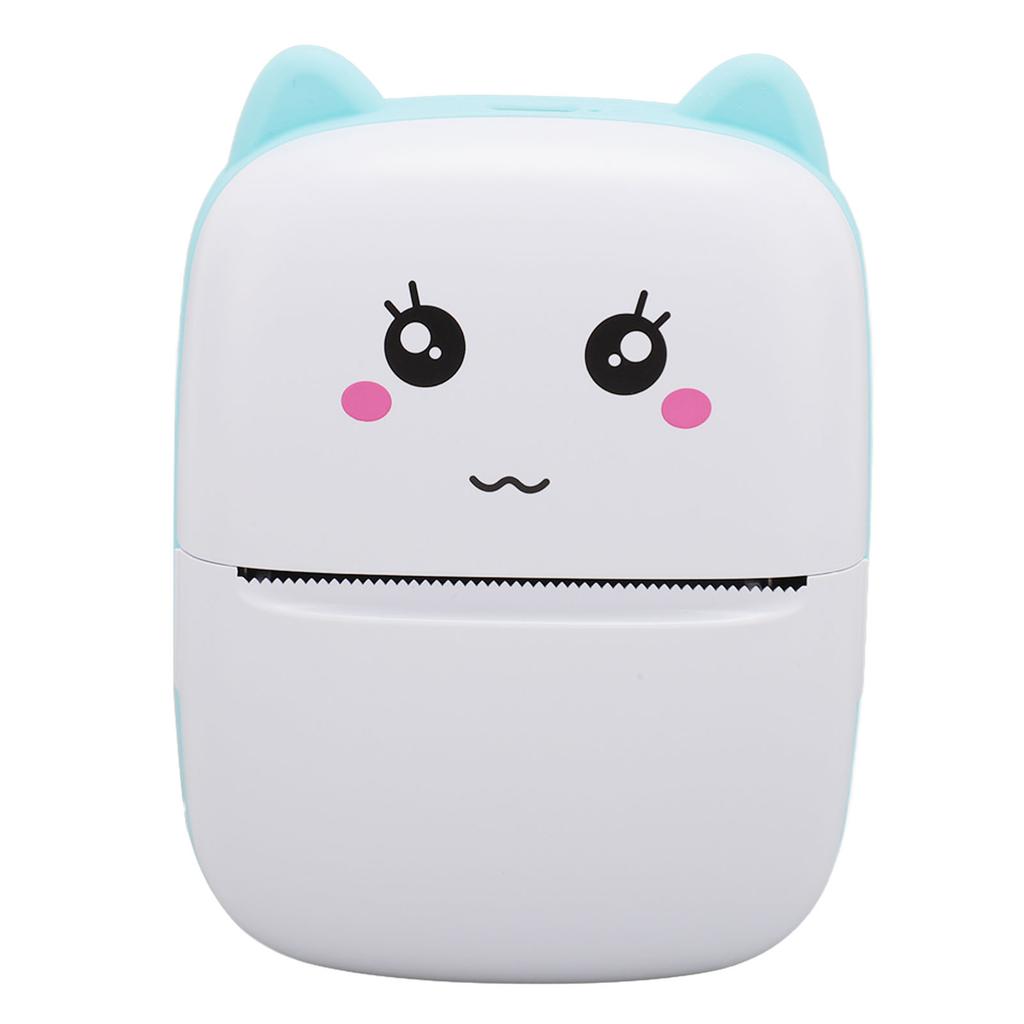 Mini Thermal Printer Portable Bluetooth Pocket Phone Printer for Students Wrong Questions Photos Blue