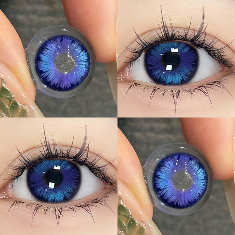 MillCreek Color Contact Lenses 14.5MM Icy Petal Purple 2pcs Yearly Use Soft Lense Grade (0.00-8.00) 2025 New