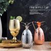 BORREY 500 мл чашка с ананасом Московский мул, медные кружки, кружка для кофе из нержавеющей стали, барная чашка для коктейля, чашка для горячей и холодной воды, металлическая пивная кружка