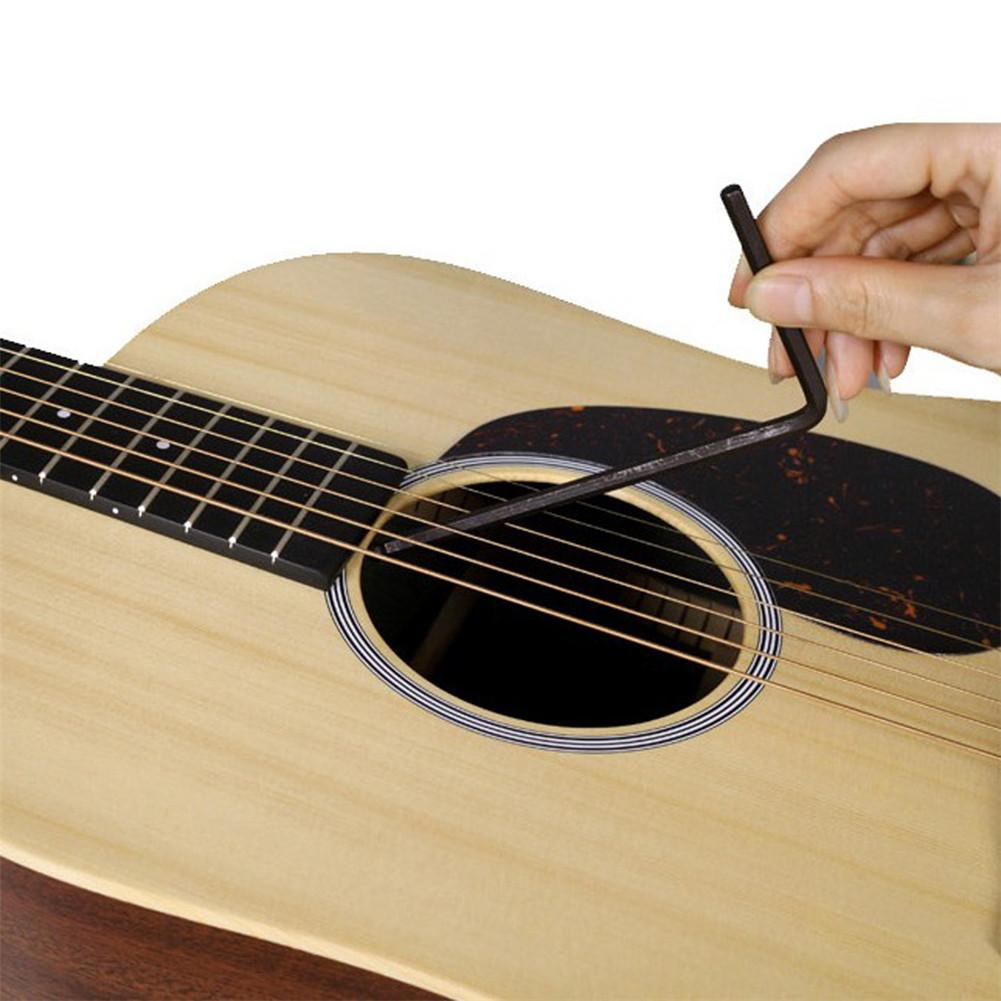 String Action Gauge Ruler Hexagon Wrench Guitar Measuring And Adjusting Tool