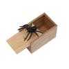 Halloween Scary Fake Spider Wooden Box Joke Gag Trick Play Toy Party Supplies