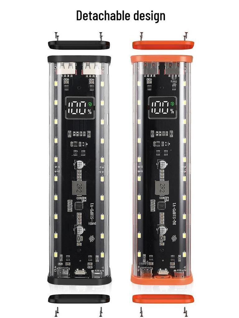 Набор для самостоятельной сборки батарейного блока 18650 из 8 секций: Корпус повербанка с быстрой зарядкой без пайки