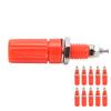 10Pcs M3 Terminal 4mm Banana Jack Socket Screw Panel Jack Terminal Plug for Electronic EquipmentRed