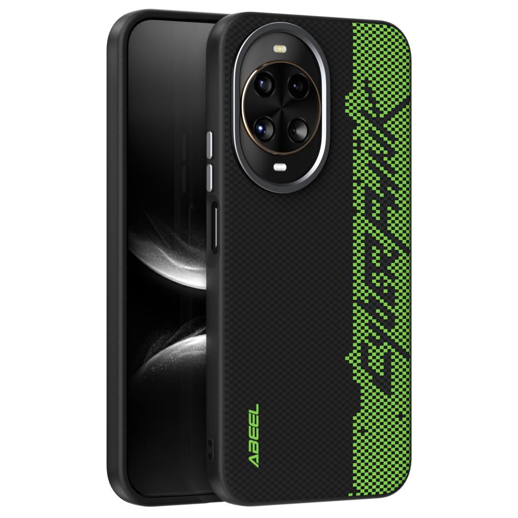 ABEEL Чехол для Huawei nova 14 5G, совместимый с MagSafe, печатный ПК, ТПУ, алюминиевый сплав, кожаный чехол для телефона