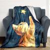1pc Celestial Kitty Blanket Warm, Cozy, And Soft, Suitable for Sofas, Beds, Cars, And Office Use.Perfect for Camping And Travel, Making It a Great Gif