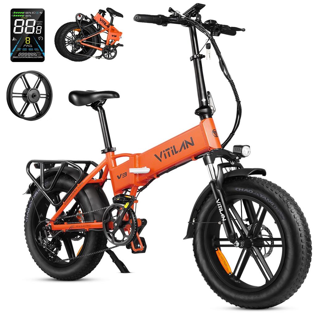 Электрический велосипед VITILAN V3 2.0 Fold 750W Motor 48V13Ah Съемный аккумулятор City EBike 20*4 Fat Tire Гидравлический тормоз Электрический велосипед
