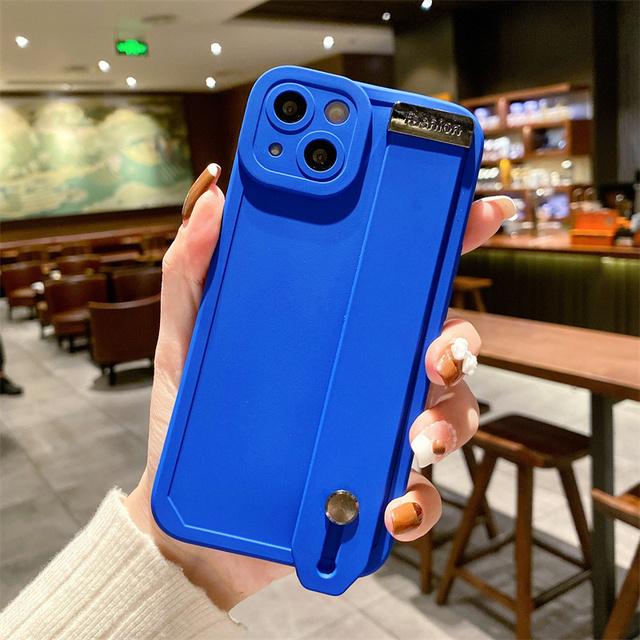 Силиконовый защитный чехол для телефона с браслетом для Iphone 13 11 12 Pro Max Xs Max X Xr 7 8 Plus, мягкий противоударный бампер, задняя крышка