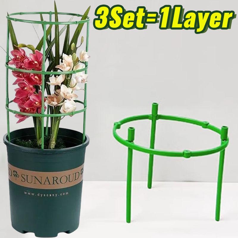 Зеленый каркас для поддержки растений, полукруглый фиксирующий стержень для теплицы, опора для комнатных цветущих растений и вьющихся растений, колышек