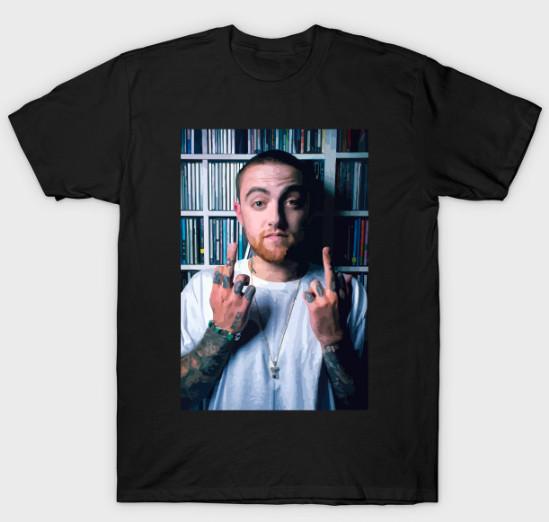 Мужская унисекс футболка с коротким рукавом Mac Miller, S-3XL, Черная, Фан-арт
