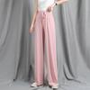Women's Pants Ice Silk Wide-legged Pants Thin Section High Waist Loose Black Casual Dragging Pants