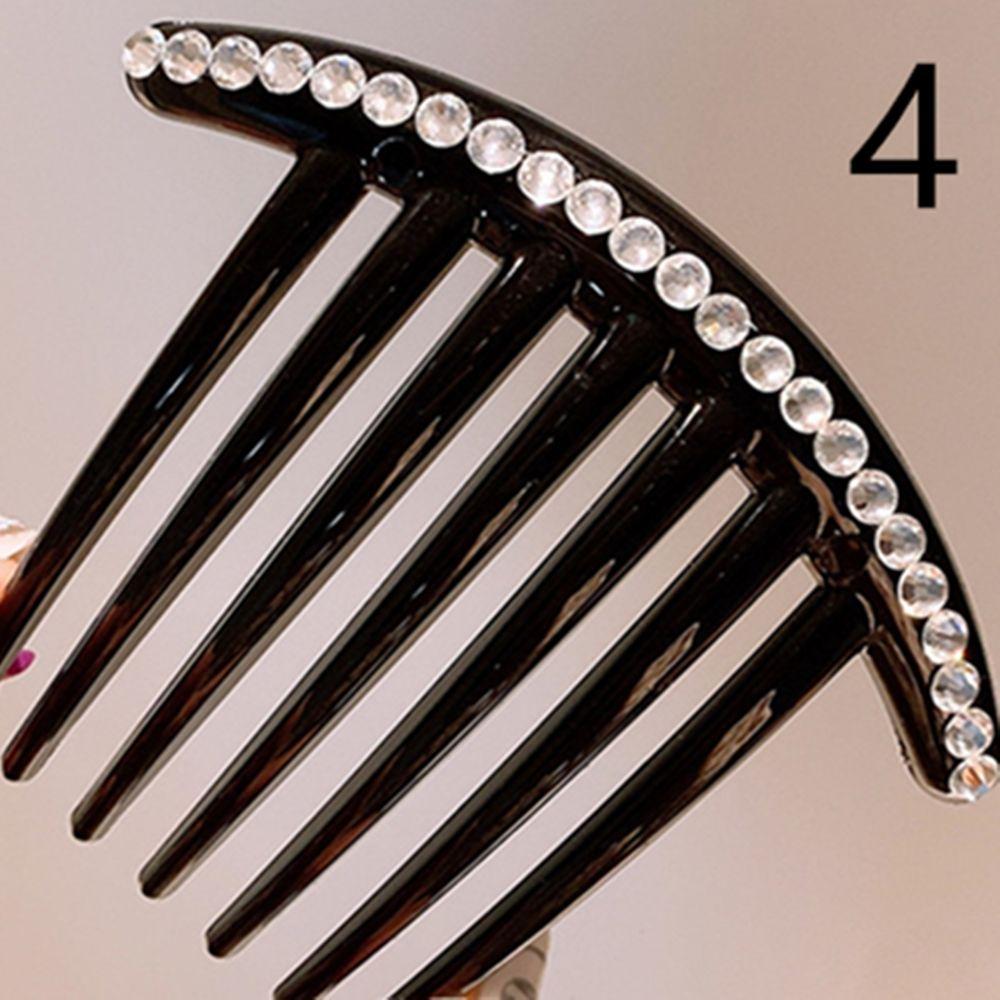Elegent Headwear Teeth Hair Clip Pearl Hair Combs Sequins Hair Bun Maker Hairpins Headpieces