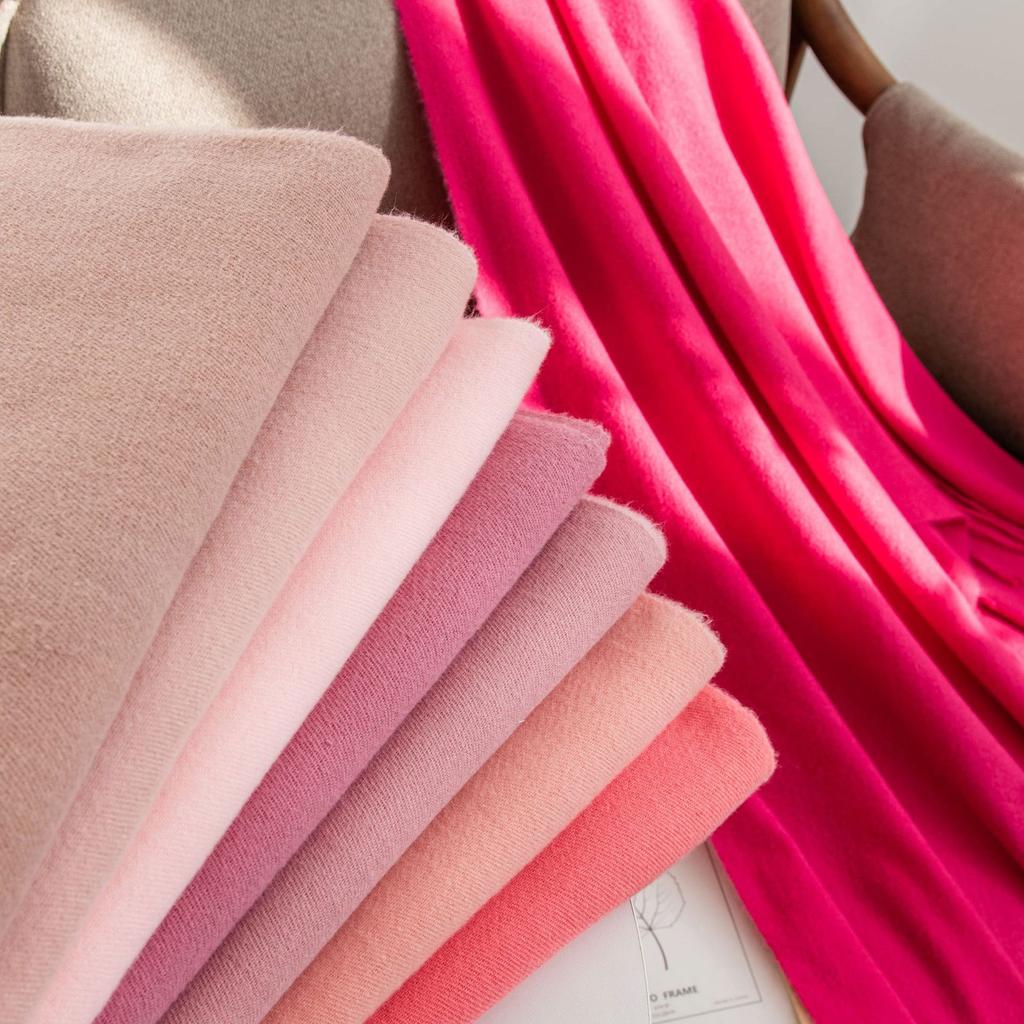 Cashmere Feel Solid Color Women's Imitation Cashmere Scarf Fashionable and Versatile Autumn Thickened Mid Length Shawl Scarf