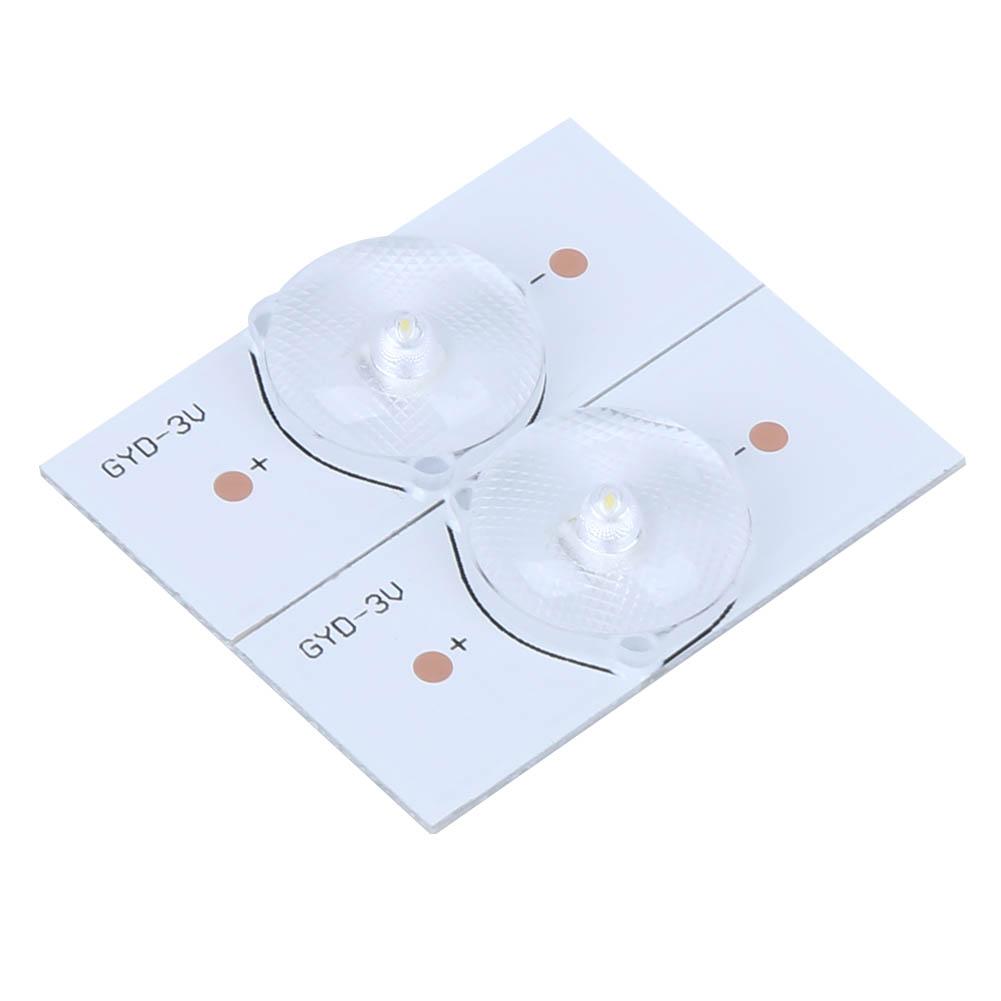 Светодиодные SMD лампы 3В, плата из стекловолокна с оптической линзой-фильтром для ремонта телевизоров, 20 шт.