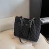 Women's Large Capacity Shoulder Bag Quilted Tote Bag Fashion All-match Commuter Bag
