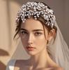 Свадебная повязка на голову, роскошная плетеная повязка на голову со стразами ручной работы, свадебное платье, свадебная повязка на голову, аксессуары для волос