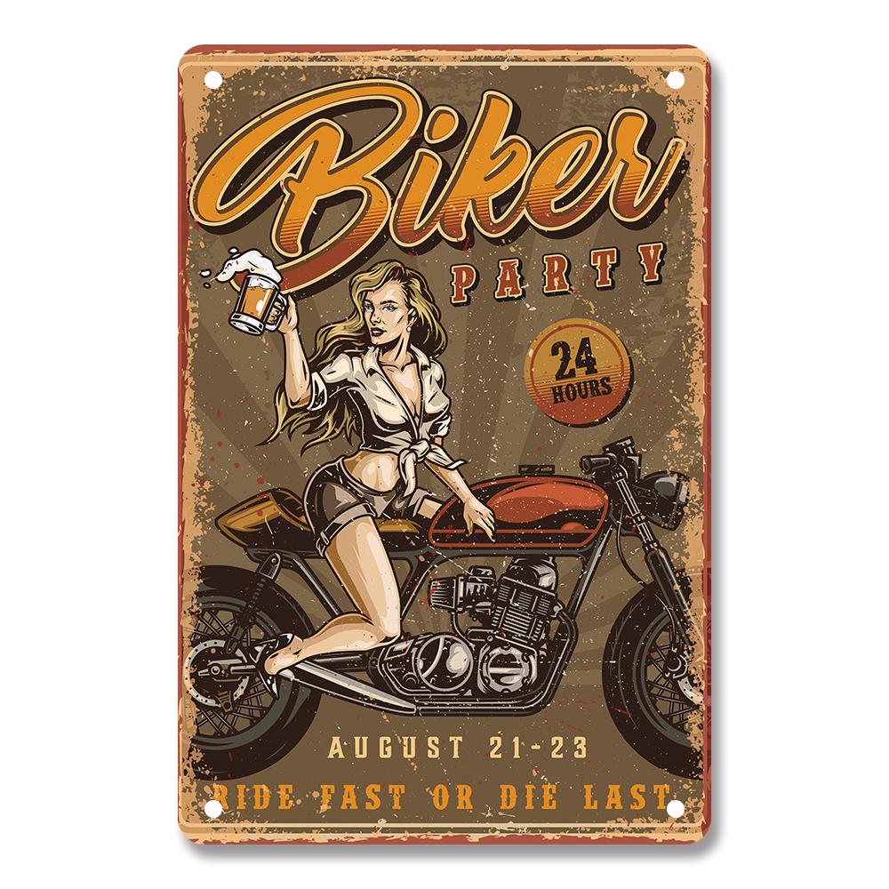 Vintage  Motorcycle  Metal Tin Signs Poster Plate Wall Decor for Home Bars Garage Cafe Clubs Retro Posters Plaque