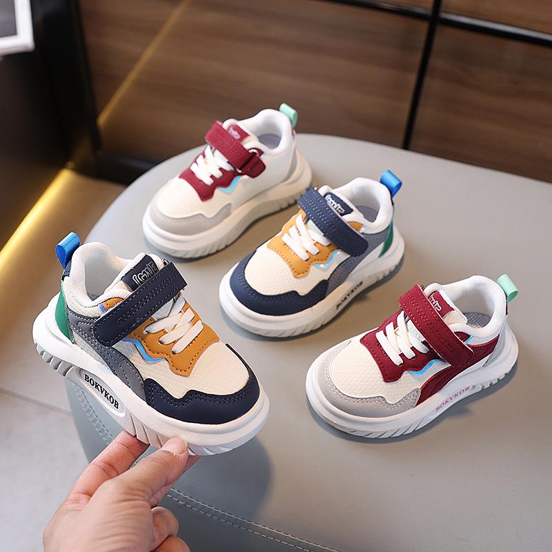 Детские спортивные кроссовки Color Block - Дышащая кожаная вставка, детские кроссовки для бега на весну/осень (унисекс).