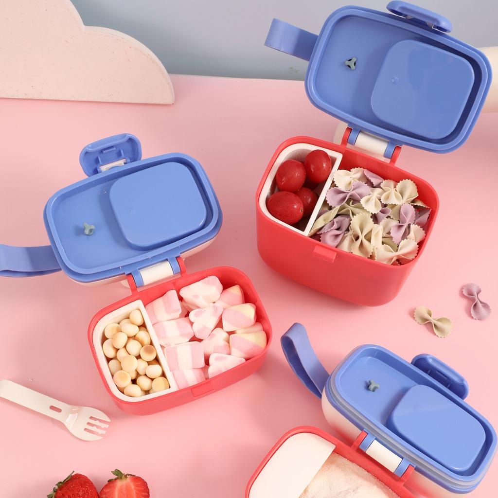 Портативный детский ланч-бокс, детский контейнер для прикорма, контейнер для сухого молока с ложкой, контейнер для хранения продуктов