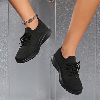 Распродажа женской обуви 2024 года, новые сетчатые женские вулканизированные туфли, дышащие женские кроссовки, однотонные, на низком каблуке, на шнуровке, женская повседневная обувь