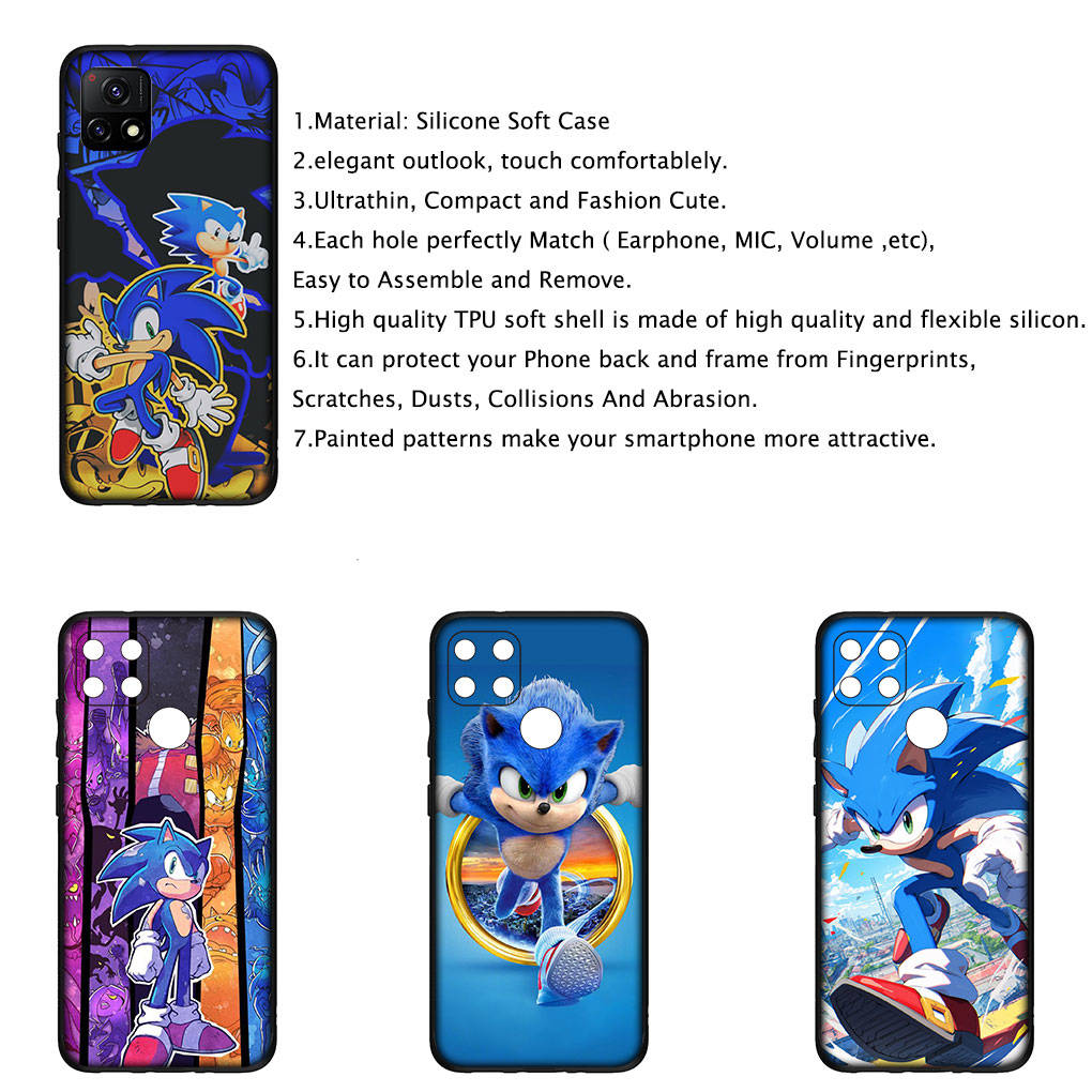 Чехол для iPhone 15 14 Xiaomi Redmi Note 13 12 11 Pro Max X 8 7 9 XR Samsung Galaxy S24 S23 A05 OPPO A15 Huawei аниме Sonic Hedgehog Forces телефон чехол