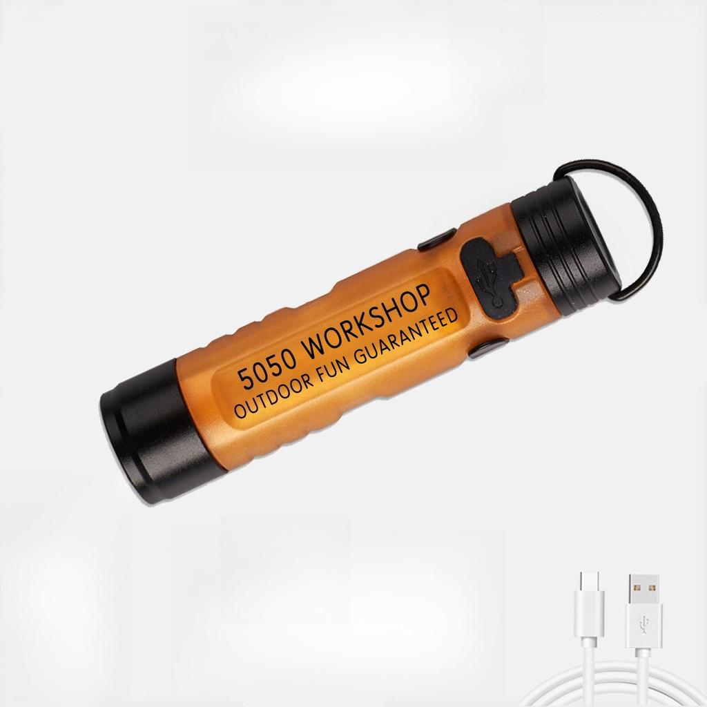 1PC Pocket Mini Flashlight With Key Clip, LED Ambient Light, Long Battery Life, For Outdoor, Emergency And Disaster Relief Use