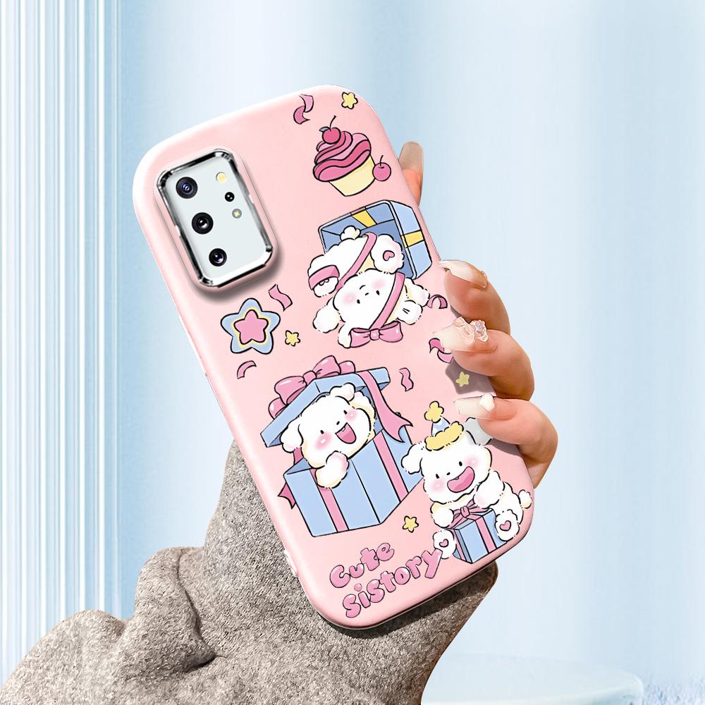 Solid Color Silver Edge Lens Fatty Casing Soft TPU Liquid Silicone Cover Shockproof Phone Case for Xiaomi Redmi Samsung