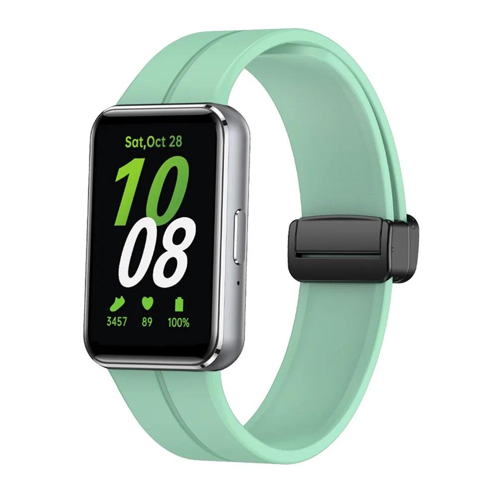 Новый силиконовый ремешок для Samsung Galaxy Fit3 с магнитной пряжкой, спортивный браслет