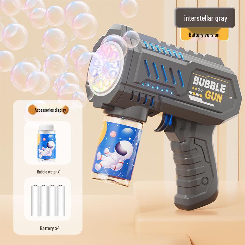 Ручная 10-дульная машина для выдувания пузырей Гатлинга – Автоматический пистолет для выдувания пузырей для детей