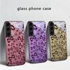 Абстрактный леопардовый принт Для Samsung Galaxy S20 S21 S22 S23 Plus S24 FE S25 Ultra S26 Edge S25+ S20+ S22+ Черный Стеклянный Чехол для Телефона