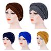 Women India Hat Muslim Solid One Tail Chemo  Scarf  Warm Wrap Cap