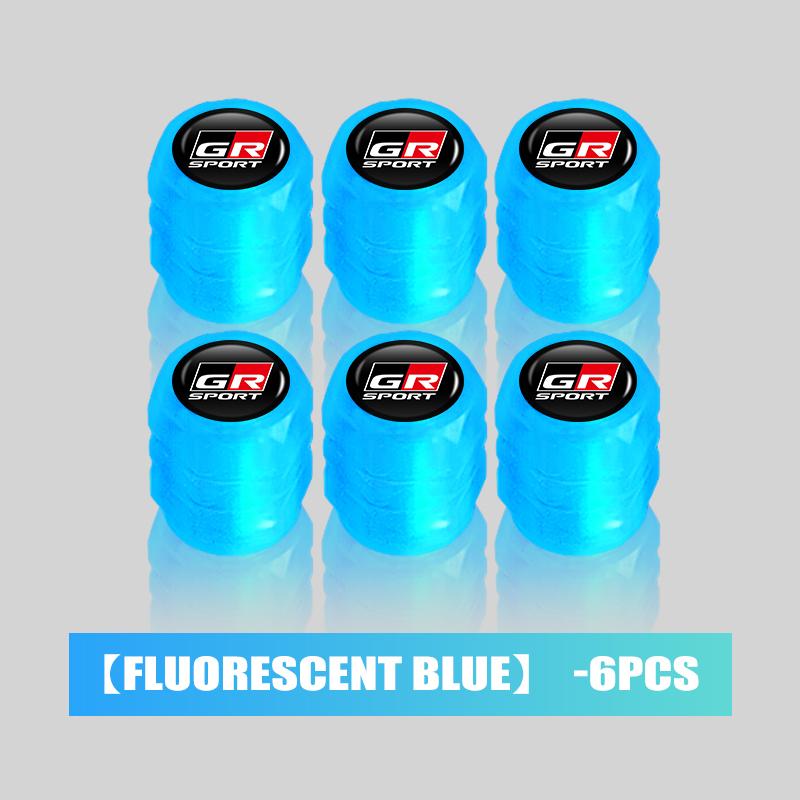 For Toyota ew12For Toyota Car Fluorescent Green Glowing Luminous Valve Stem Caps GRsport Yaris Corolla Rav4 CHR Auris Cruiser Highlander
