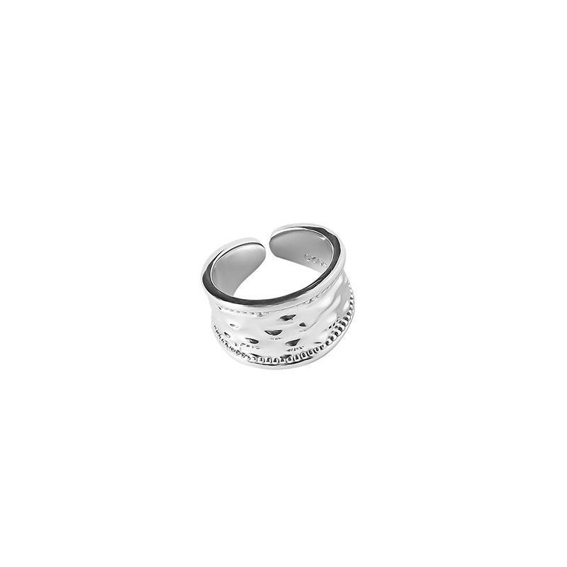 «Корейское кольцо с волнообразным узором из стерлингового серебра 925 пробы — простое женское кольцо с индексом»