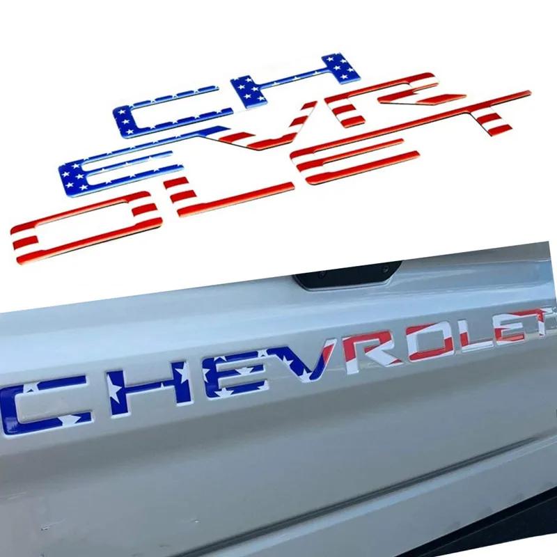 AABHJ1 ABS Car Tail Letter Stickers Accessories for Chevrolet SILVERADO Auto Rear Trunk Emblem Badge Decal Decoration