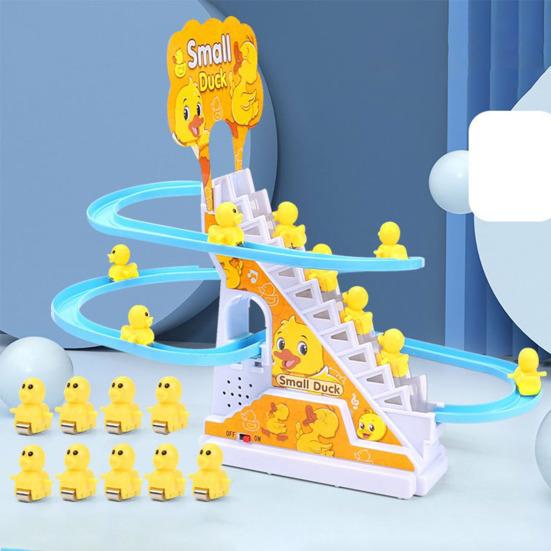Electric Duck Toys Hand-eyes Coordination Broken-proof Festival Gift Electric Duck Climbing Stairs Toy for Relax