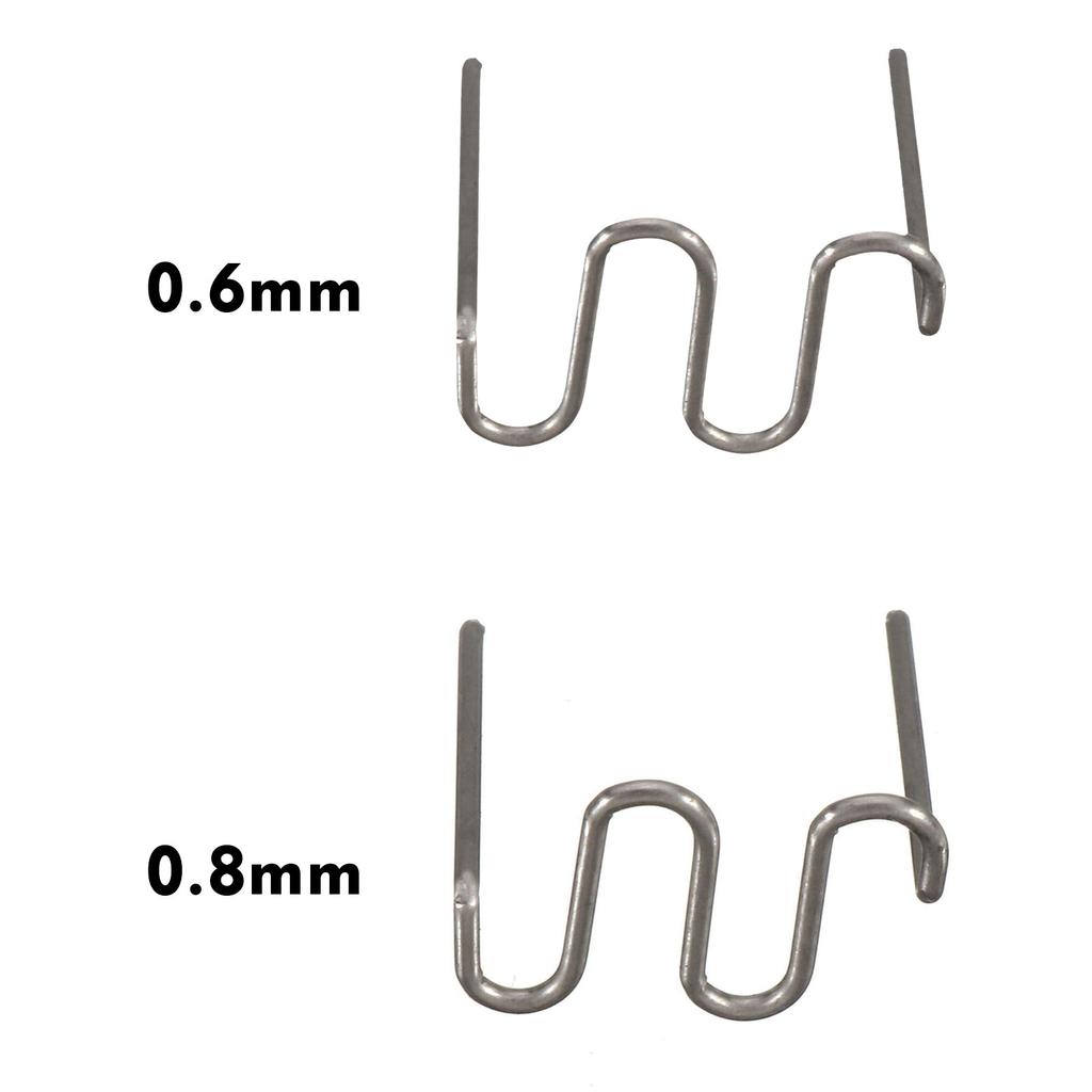500 шт., сварочный аппарат для ремонта пластика, горячий степлер, предварительно вырезанные волнистые скобы 0,6 мм/0,8 мм, большие волны