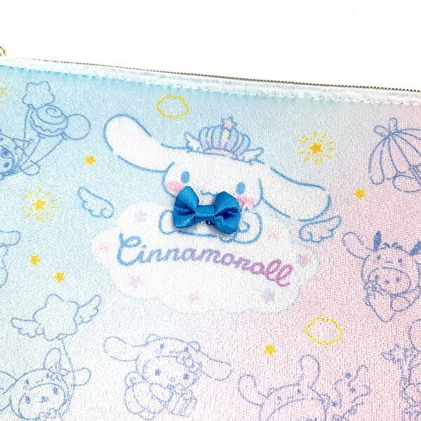 Naitou Design World Sanrio Cinnamoroll 20th Anniversary Boa Flat Cloud Free Size [Perfect Tokyo] Pouch, Pattern,