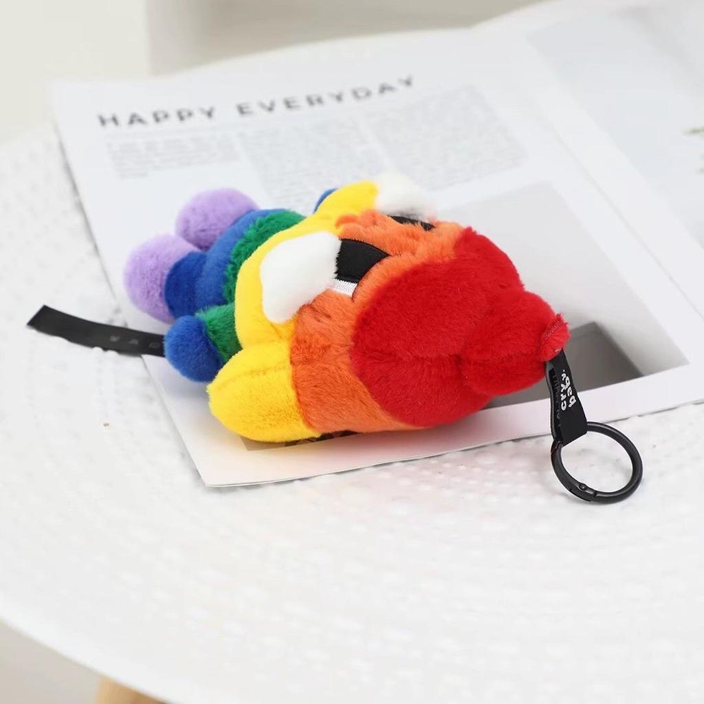 Bubble Matt Rainbow Crying Doll Plush Doll Doll Bag Pendant Pendant Keychain Ring Gift Female
