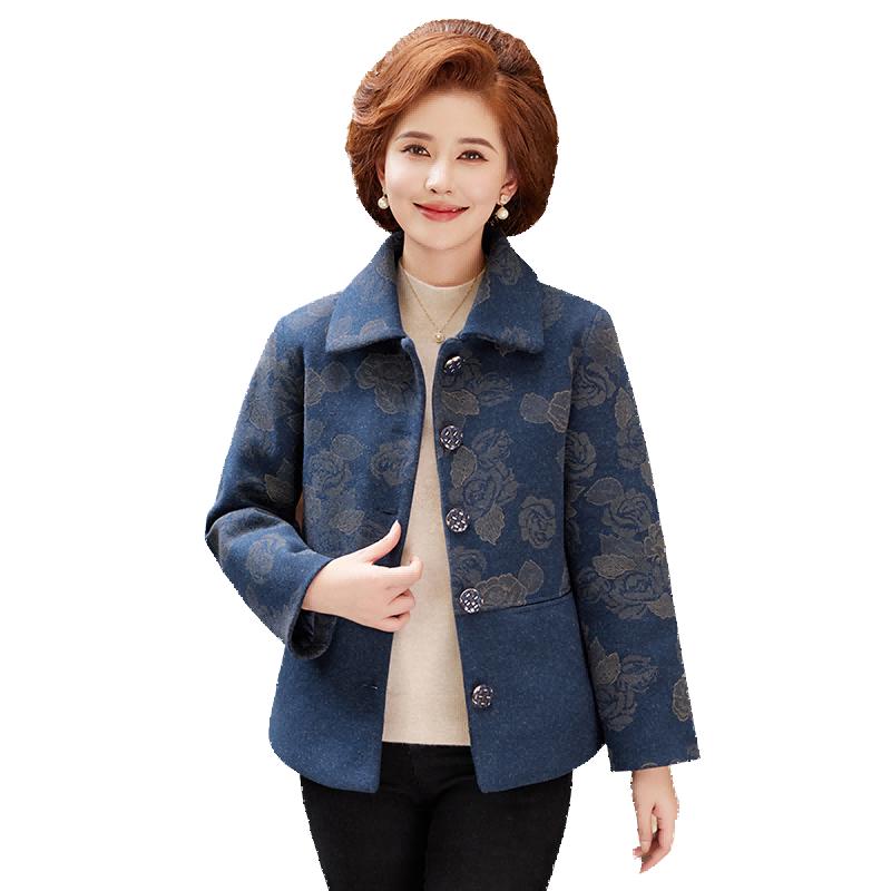 Yuzhaolin Women's Plus Velvet Woolen Coat