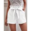 Summer Women's Loose Linen Casual Shorts with Pockets, Solid Color High Waisted Wide Leg Pants