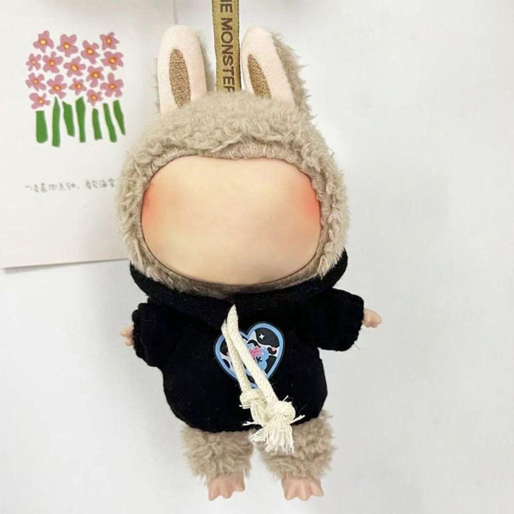 Cos Подарок Кукольная одежда Labubu Time To Chill Наполненный свитер Labubu Мини-худи Для куклы Labubu 17 см