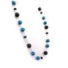 Les Trésors De Lily [K3265] - Long Necklace 'Scarlett' Blue Black