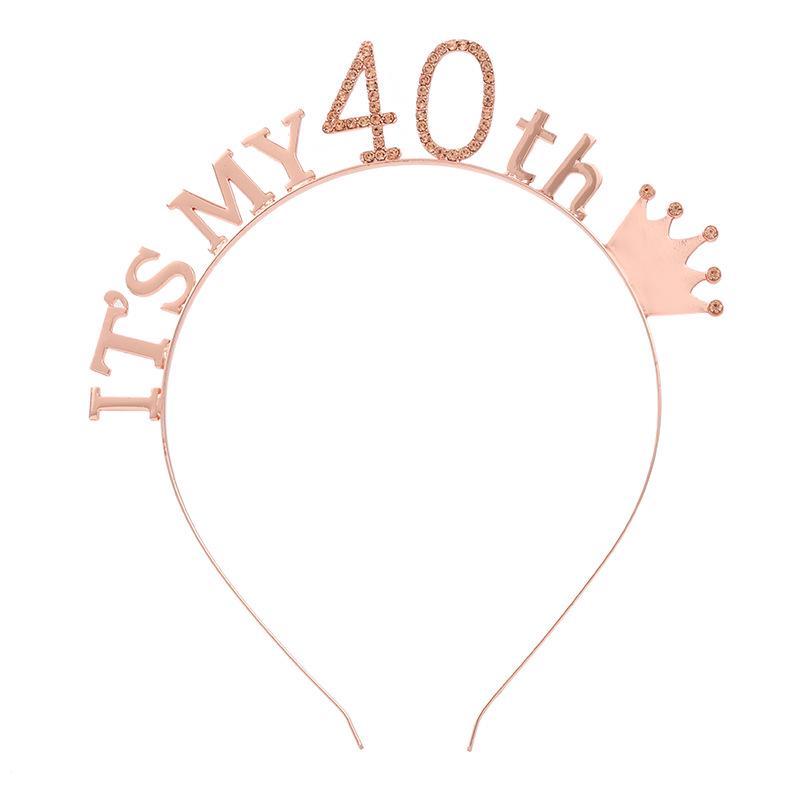 Повязка на голову в виде короны для девочек на день рождения на 16, 18, 21, 30, 50 лет