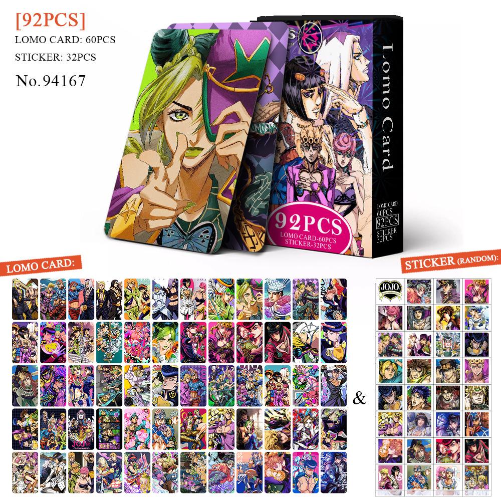 92 шт. Аниме JoJo Lomo Карта Двусторонняя Цветная печать HD Коллекционная карточка с картинками Подарки
