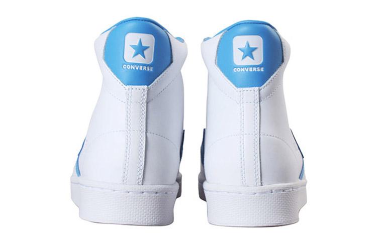Кожаные Converse Hi 'Бело-синие' 166813C