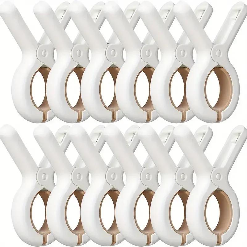 3/6/12Pcs Beach Towel Clips Plastic Clothespin Heavy Duty Laundry Clips to Keep Your Towel Clothes Blankets from Blowing Away