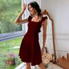 Женские платья 2025 года в идиллическом стиле с бретелью через шею, милые, короткие, темпераментные, для поездок на работу, отдыха, пляжа, элегантные платья для женщин