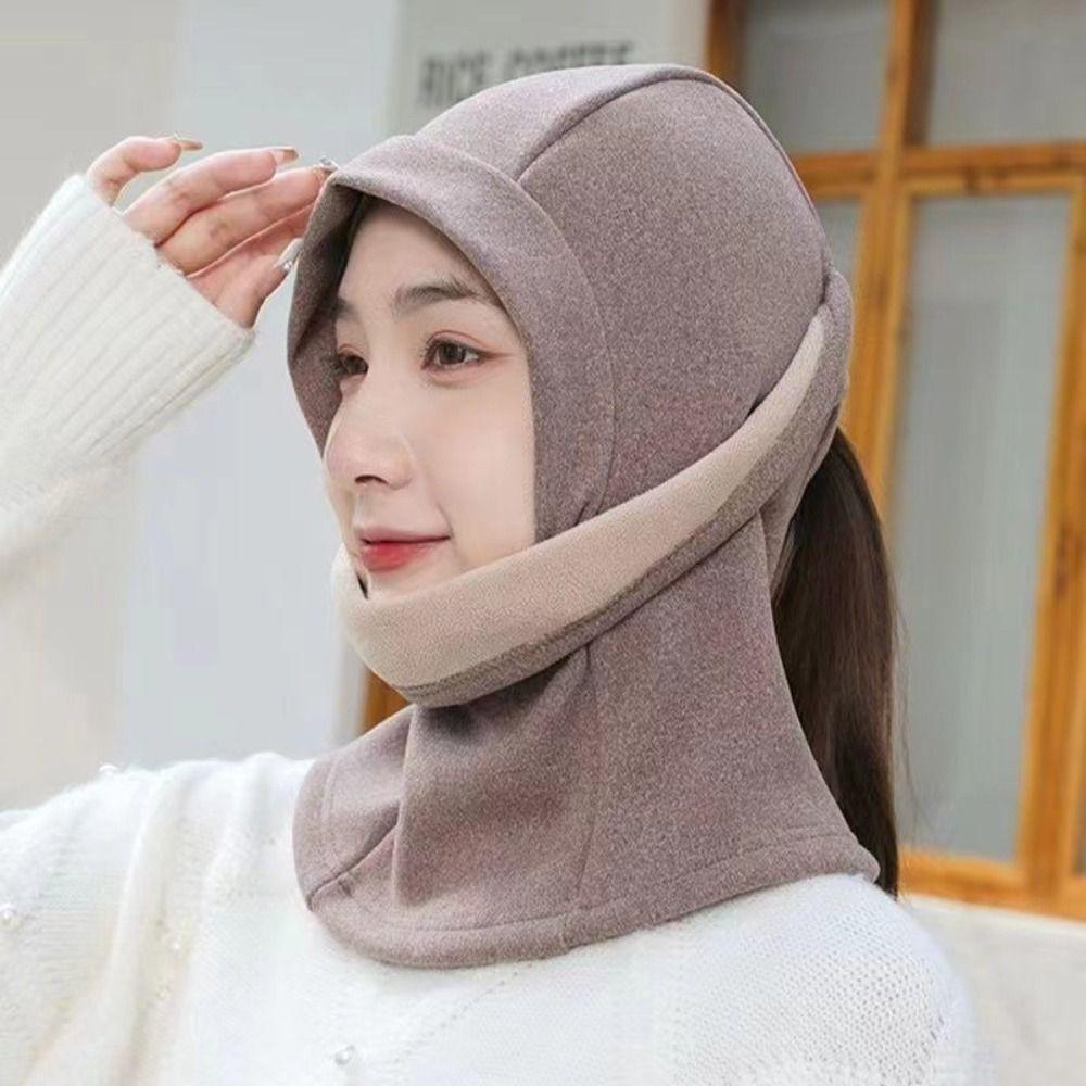 Ветрозащитные Теплые Шапки-Бини Толстые Теплые Зимние Шапки Простота Маска на Все Лицо Шея