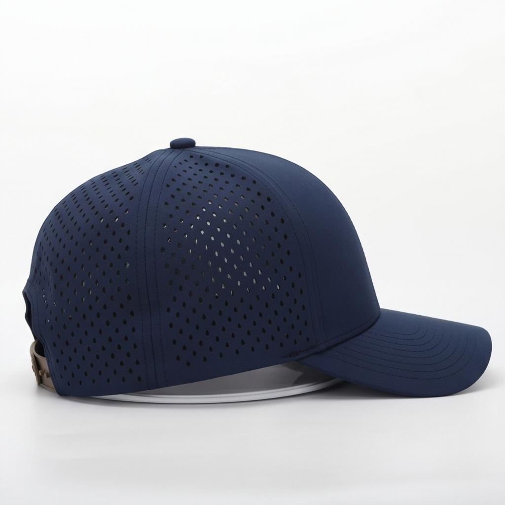 High Quality Sporty Mesh Sports Cap with Embroidery Puff Printing Perforated Design-Adjustable Common Fabric