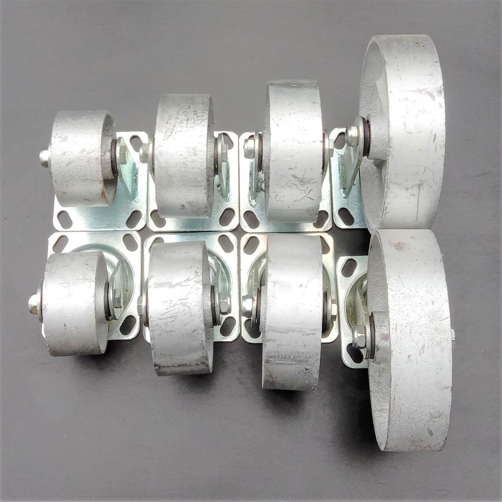 Чугунное колесо для тележек и платформенных тележек, усиленное.